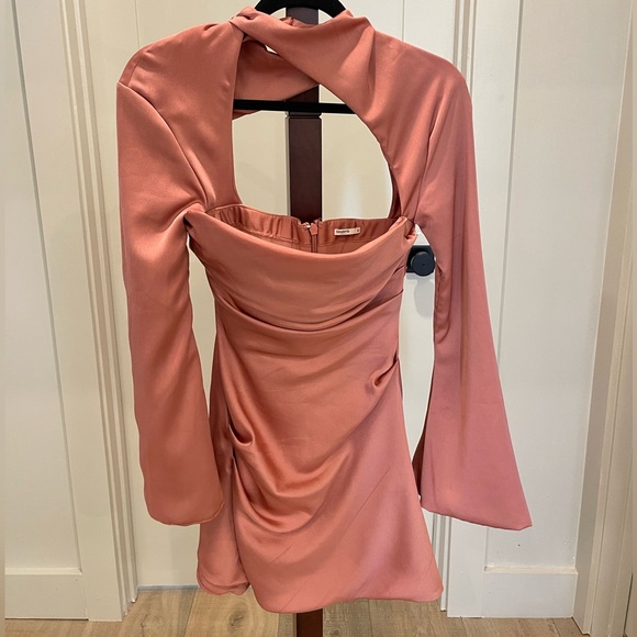 HOUSE OF CB Toira Satin Corset Minidress in Rose Size XS - Picture 2 of 15